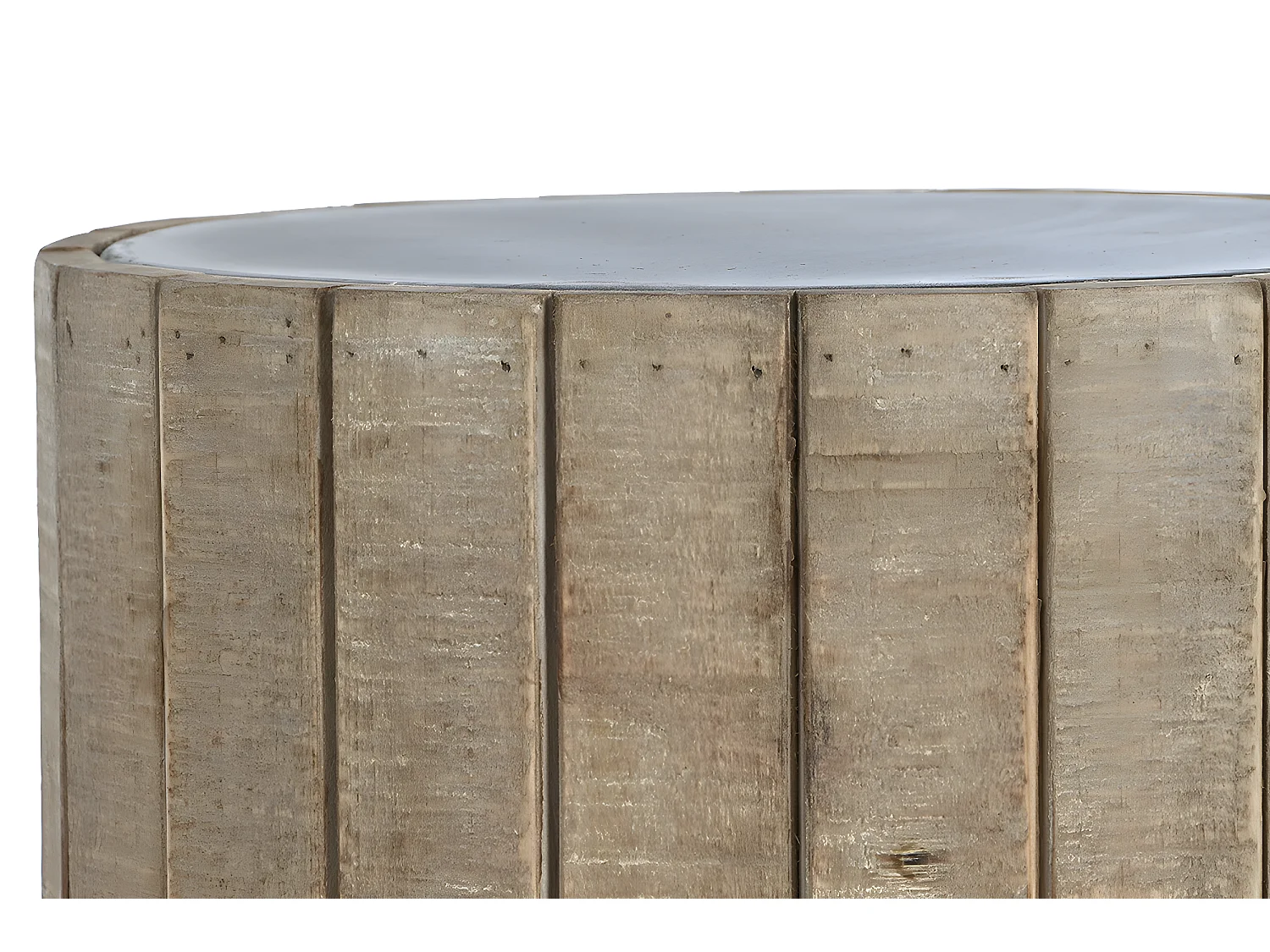Table d'appoint ronde en bois coloris naturel - diamètre 36 x Hauteur 45 cm