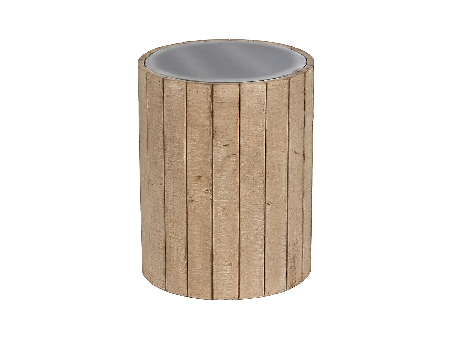 Table d'appoint ronde en bois coloris naturel - diamètre 36 x Hauteur 45 cm