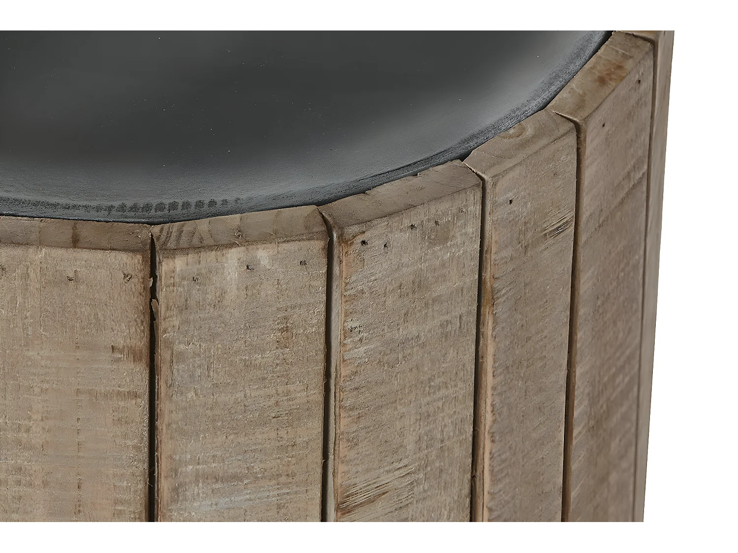 Table d'appoint ronde en bois coloris naturel - diamètre 36 x Hauteur 45 cm