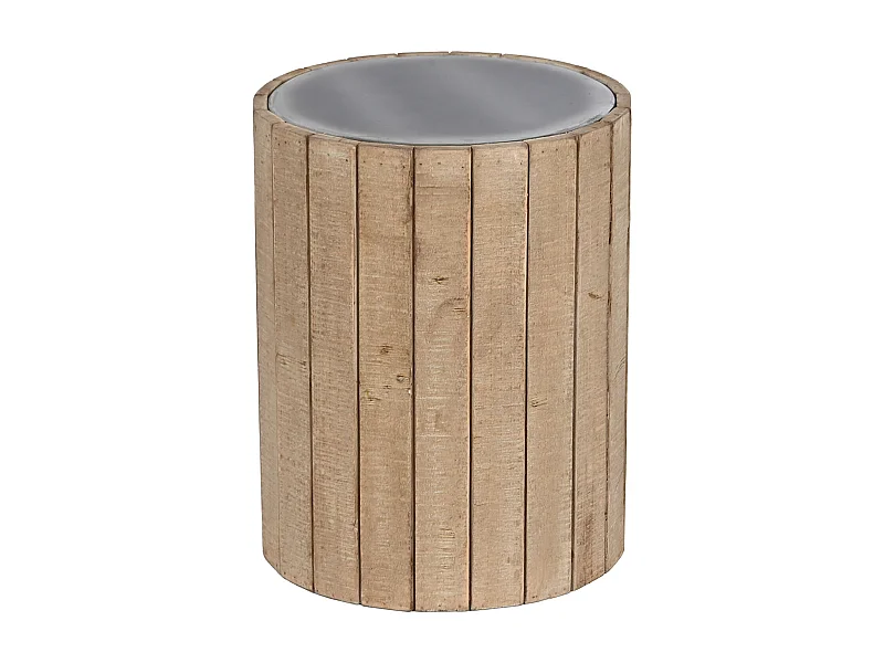 Table d'appoint ronde en bois coloris naturel - diamètre 36 x Hauteur 45 cm
