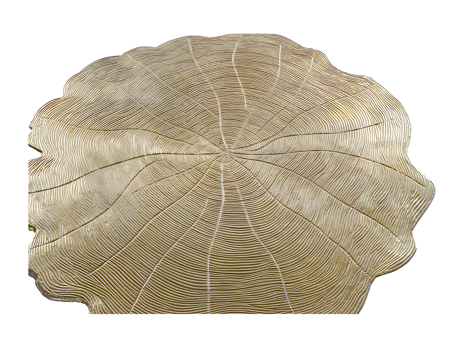 Table d'appoint ronde en aluminium coloris or - diamètre 62 x Hauteur 54 cm