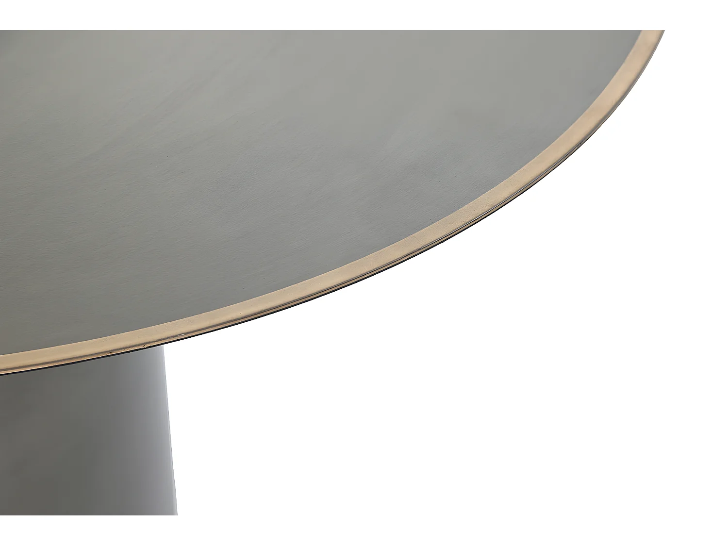 Table d'appoint ronde en métal coloris doré, gris foncé - diamètre 60 x Hauteur 37cm
