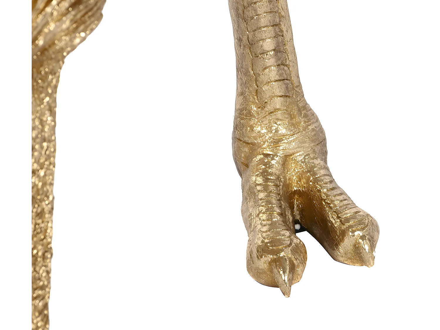 Table d'appoint ronde en résine coloris doré et verre - diamètre 60 x Hauteur 62 cm