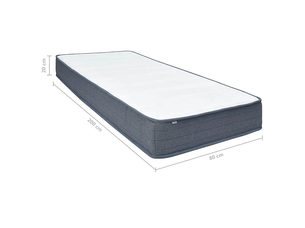 Matelas de sommier tapissier fermeté moyenne 200x80x20 cm