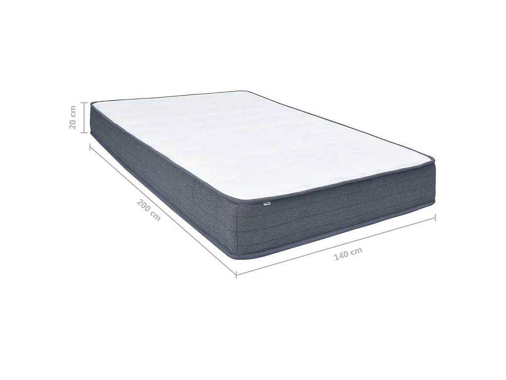 Matelas de sommier tapissier fermeté moyenne 200x140x20 cm