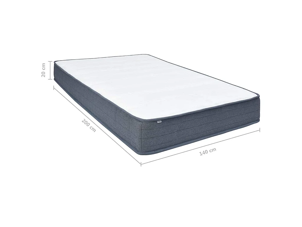 Matelas de sommier tapissier fermeté moyenne 140x200x20 cm