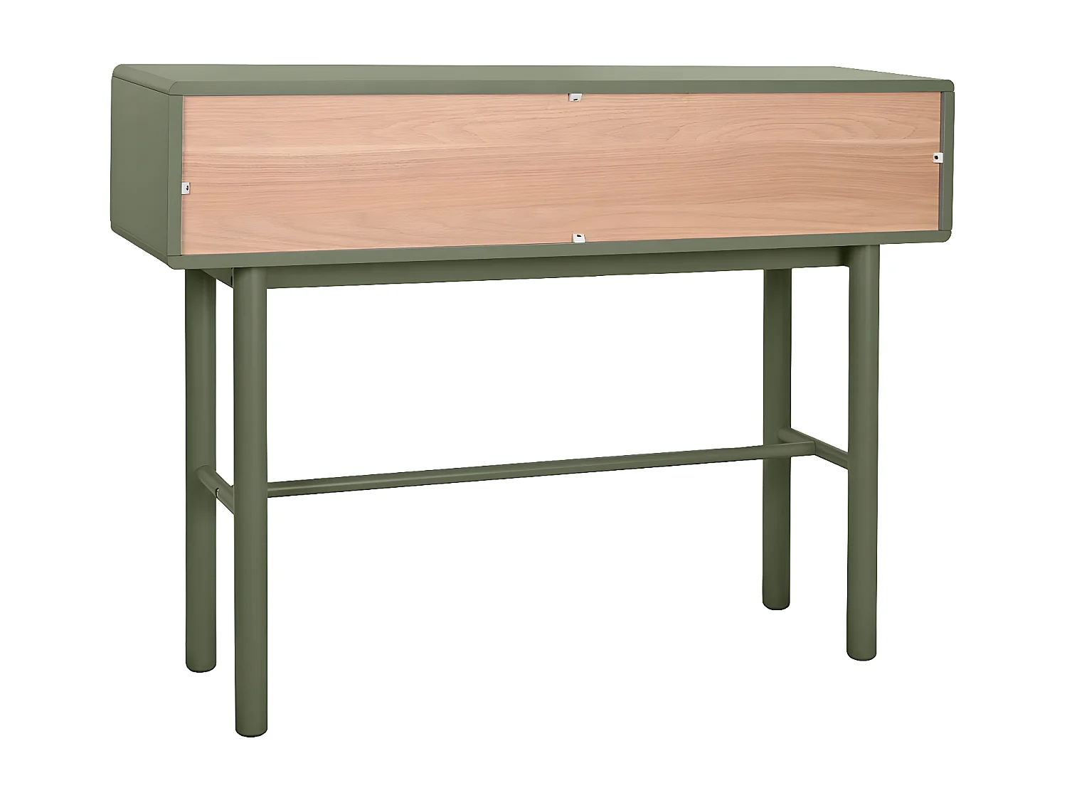 Meuble console, table console en bois coloris vert - longueur 120 x profondeur 35 x Hauteur 90 cm