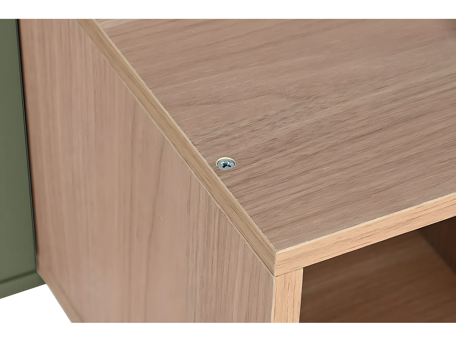 Meuble console, table console en bois coloris vert - longueur 120 x profondeur 35 x Hauteur 90 cm