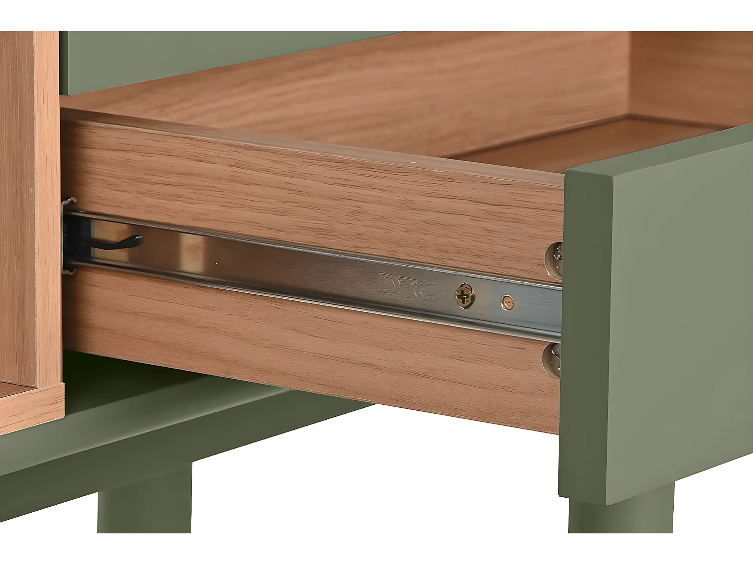 Meuble console, table console en bois coloris vert - longueur 120 x profondeur 35 x Hauteur 90 cm