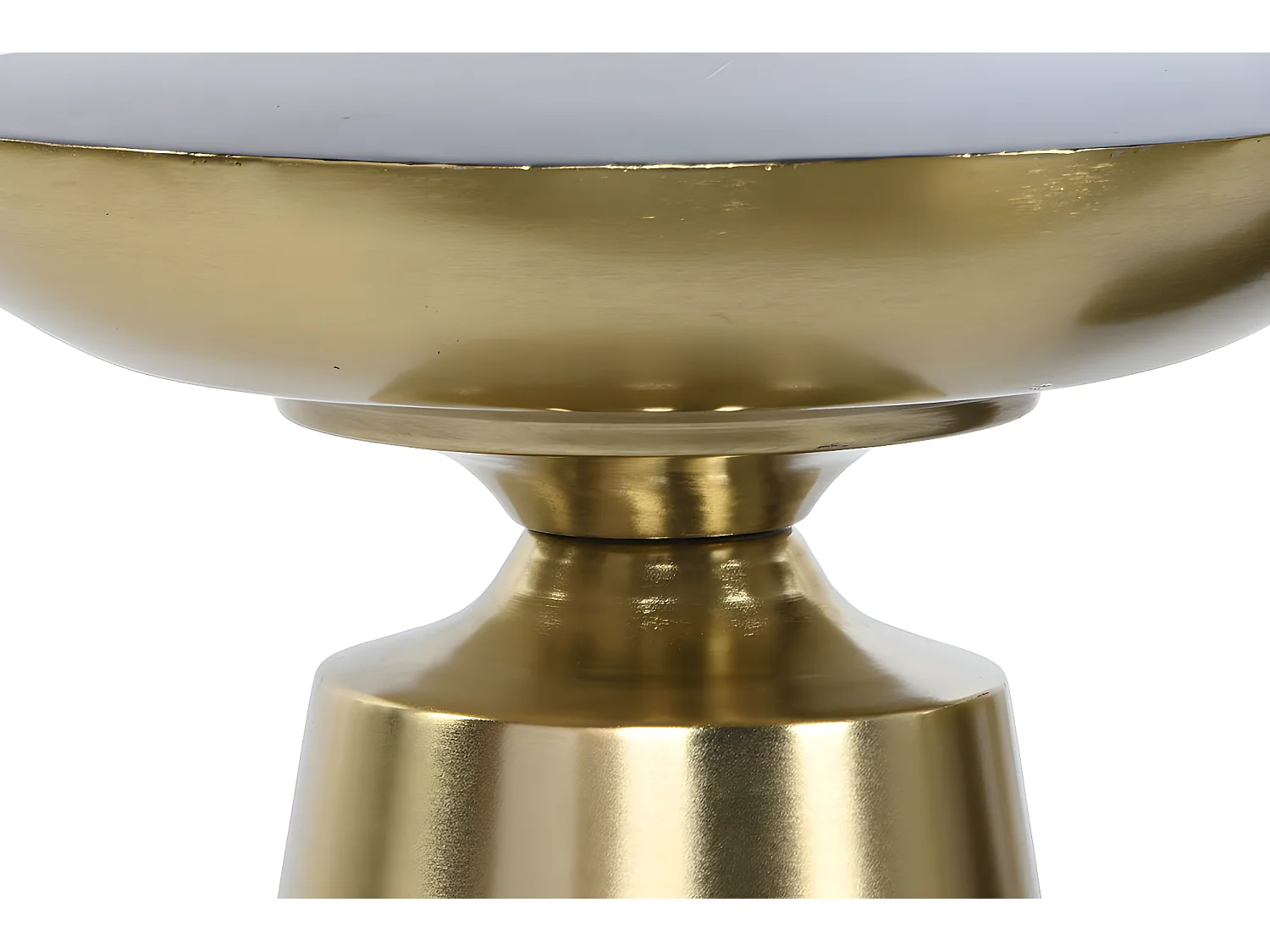 Lot de 2 tables d'appoints rondes en métal coloris doré, noir