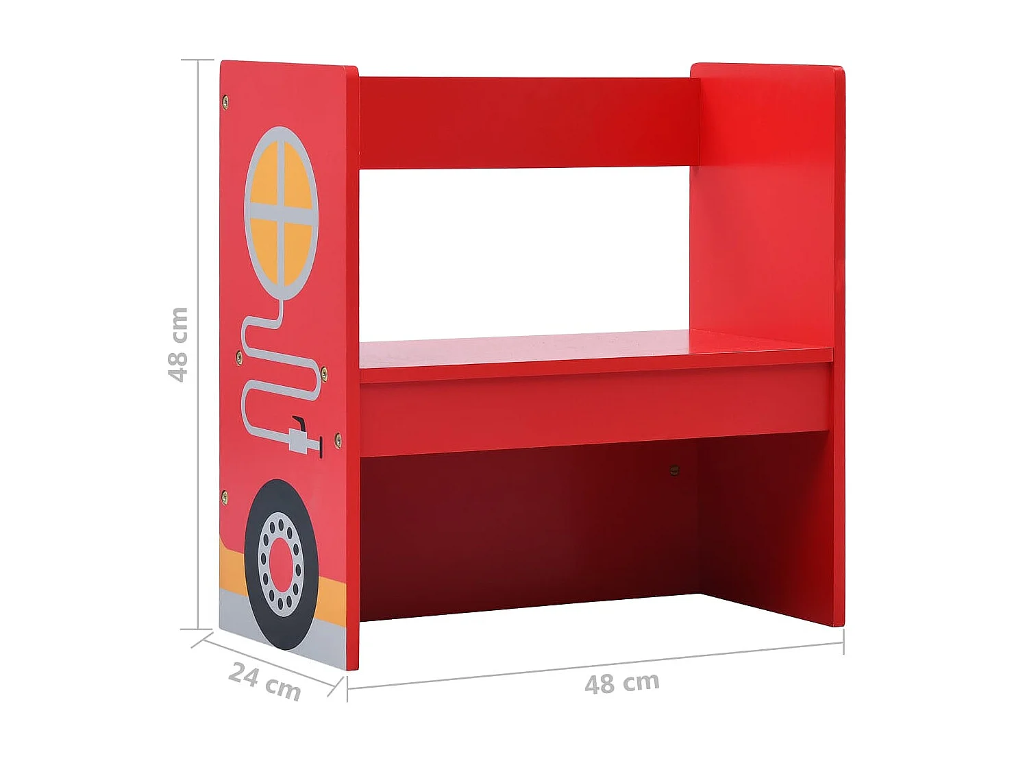 Jeu de table et chaises d'enfants 3 pcs Camion de pompiers Bois