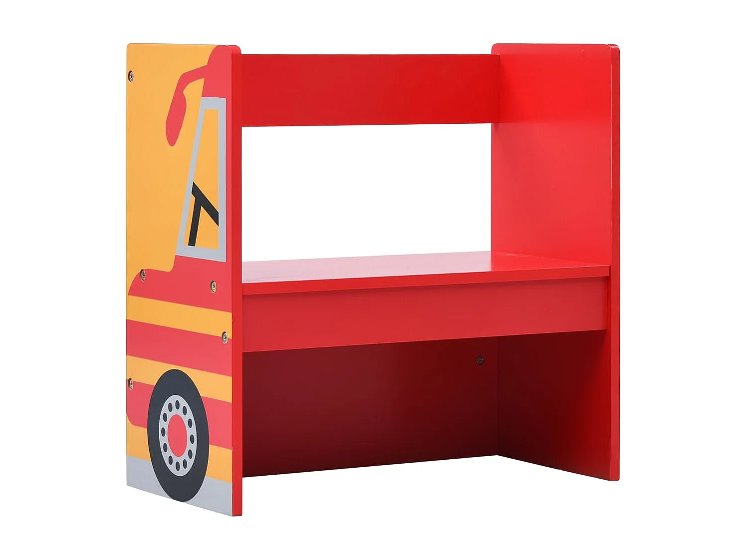 Jeu de table et chaises d'enfants 3 pcs Camion de pompiers Bois