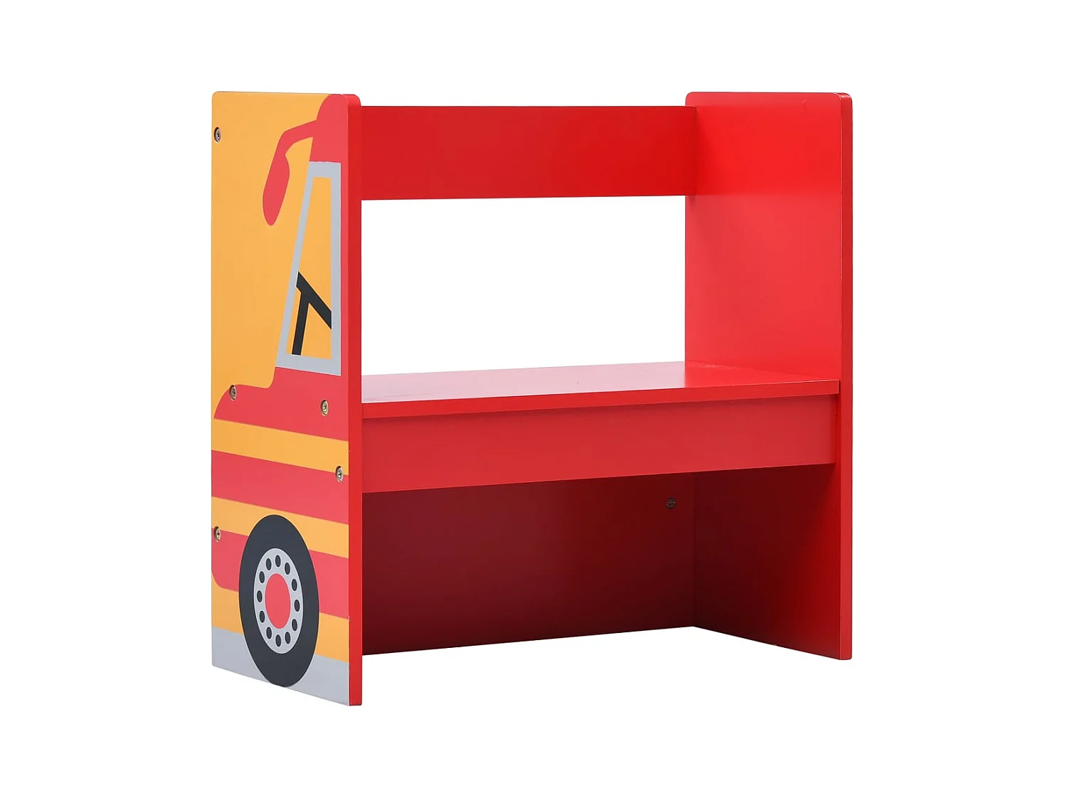 3-tlg. Kinder-Sitzgruppe Feuerwehrauto-Design Holz
