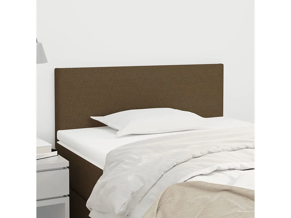 Hoofdbord 100x5x78/88 cm stof donkerbruin