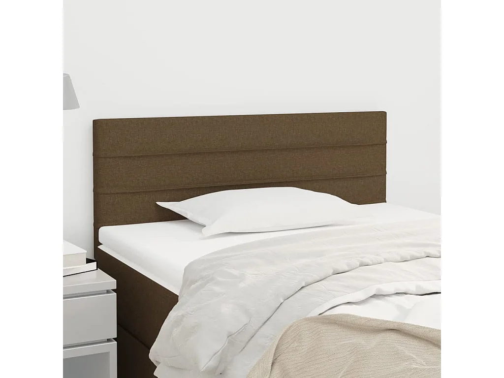 Cabeceira de cama tecido 90x5x78/88 cm castanho