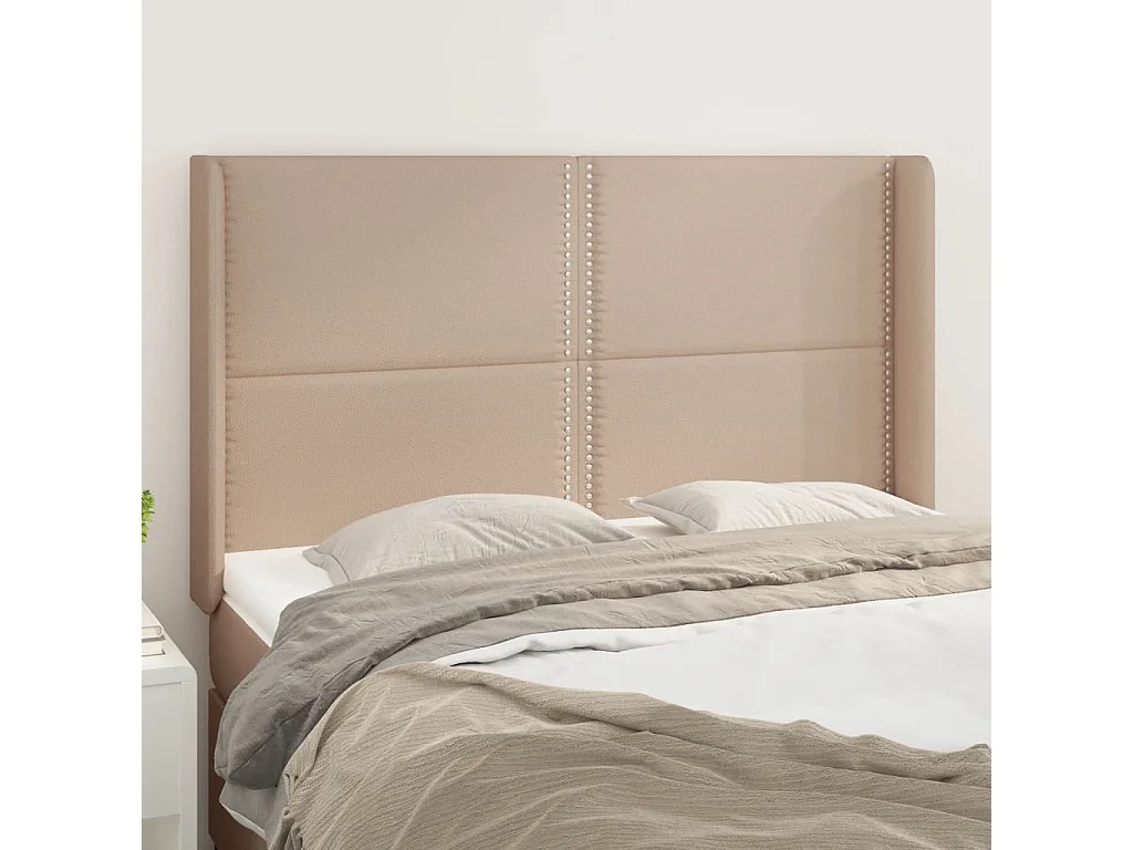 Tête de lit avec oreilles Cappuccino 147x16x118/128 cm