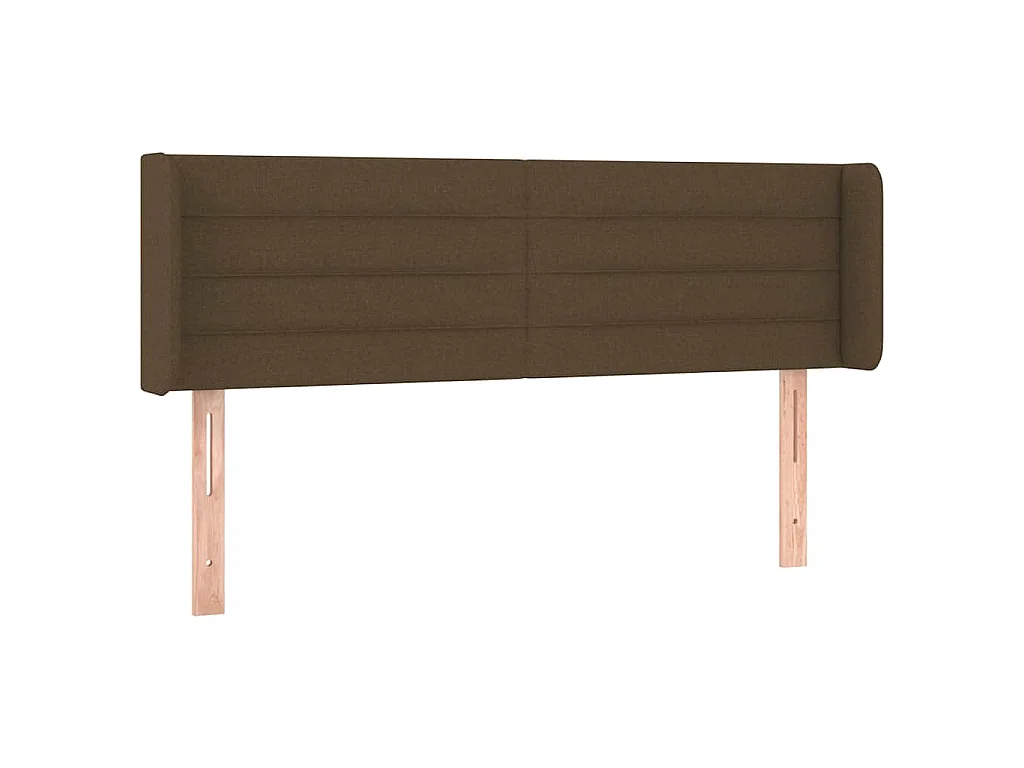 Tête de lit à LED Marron foncé 147x16x78/88 cm Tissu