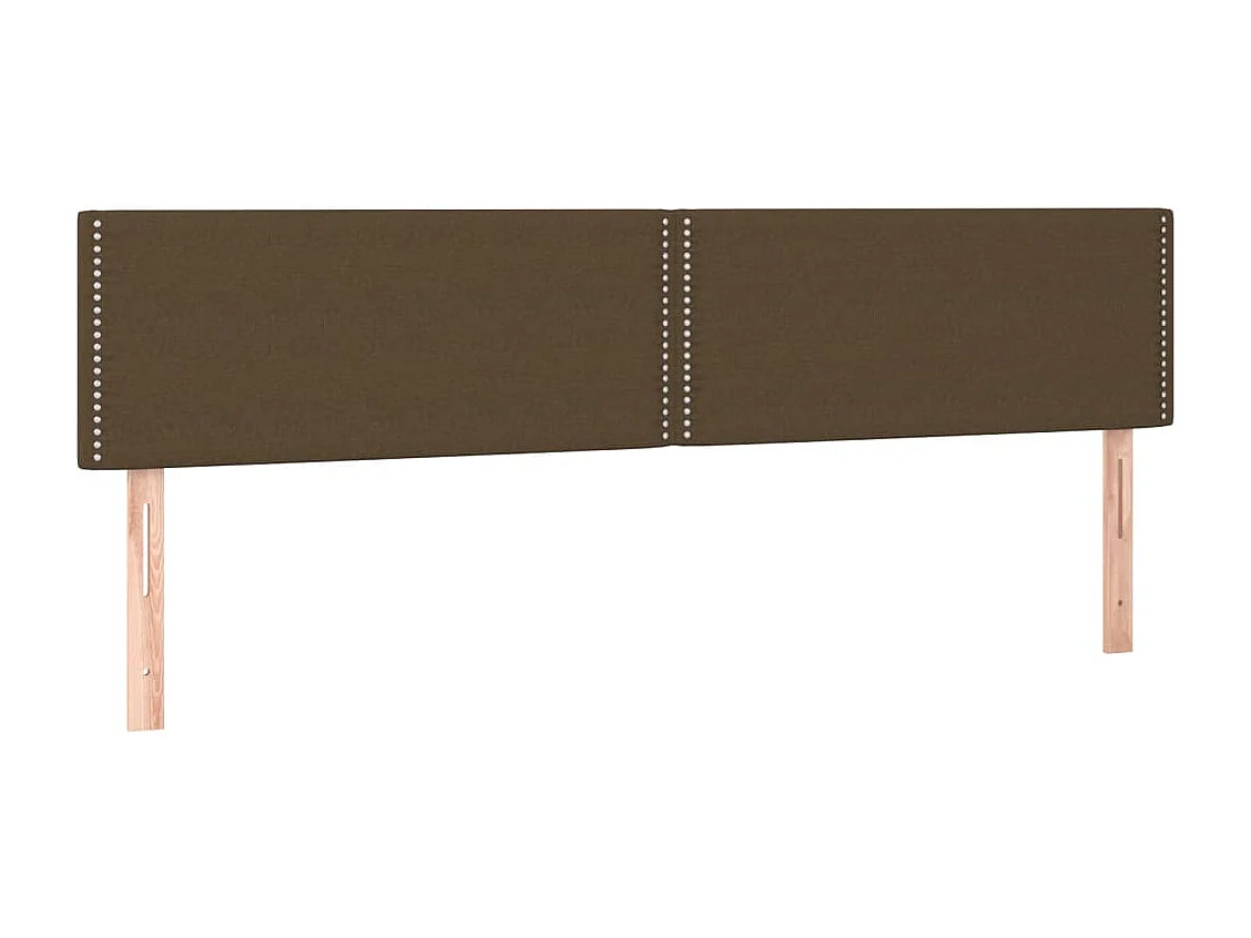 Testiera 2 pz Marrone Scuro 100x5x78/88 cm in Tessuto
