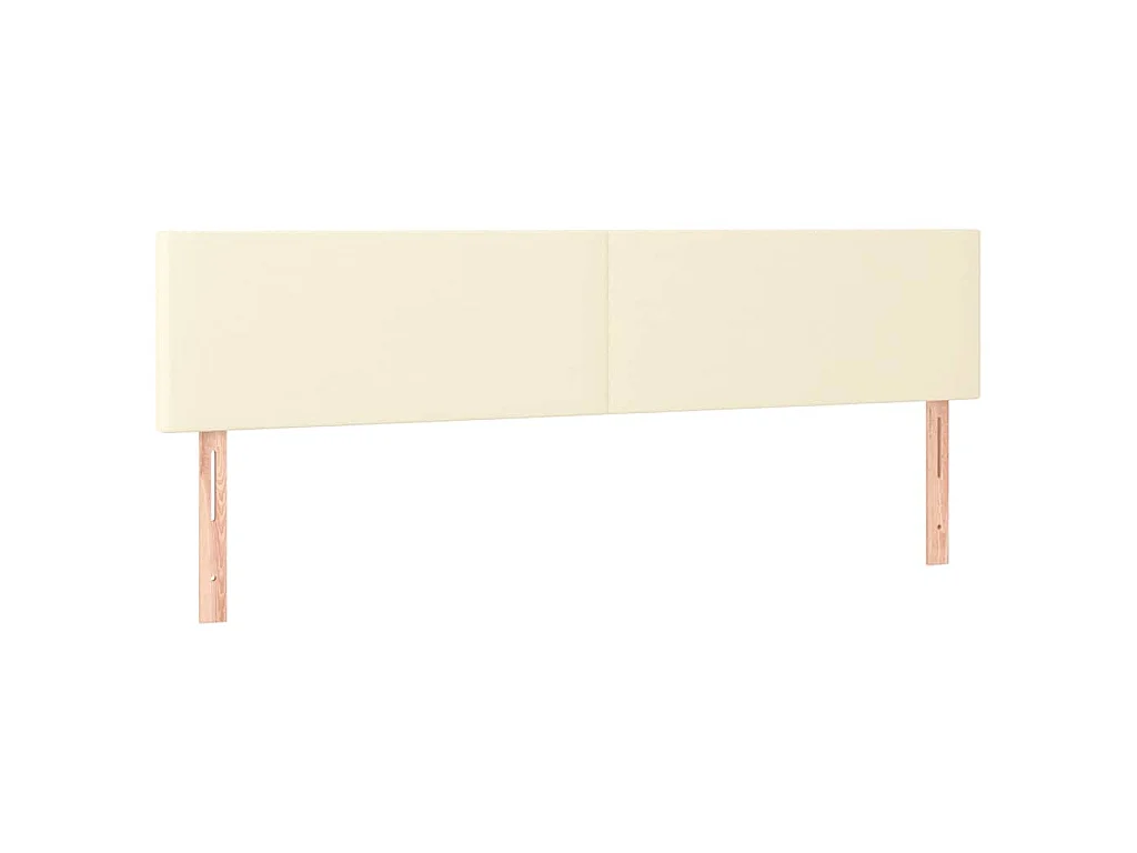 Têtes de lit Crème 200x5x78/88 cm Similicuir
