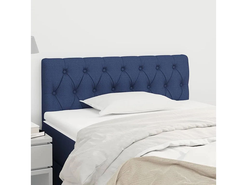 Kopfteil Blau 90x7x78/88 cm Stoff