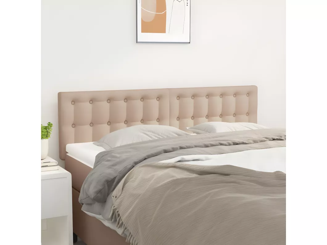 Kauf Unique Kopfteile 2 Stk. Cappuccino-Braun 72x5x78/88 cm Kunstleder