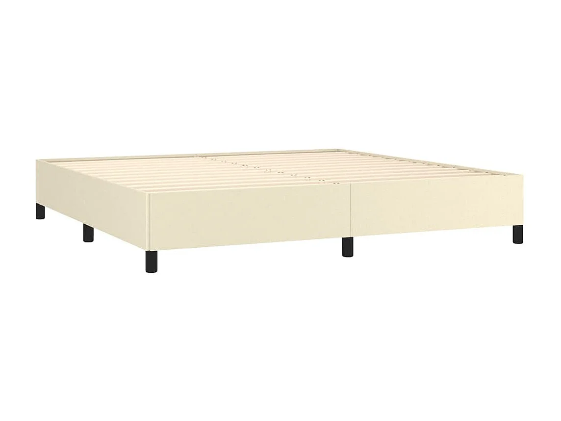 Cadre de lit sans matelas crème 200x200 cm similicuir