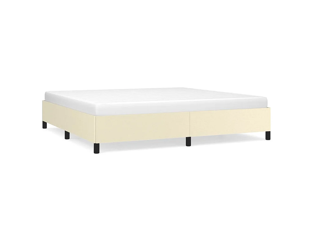 Bettgestell Creme 200x200 cm Kunstleder