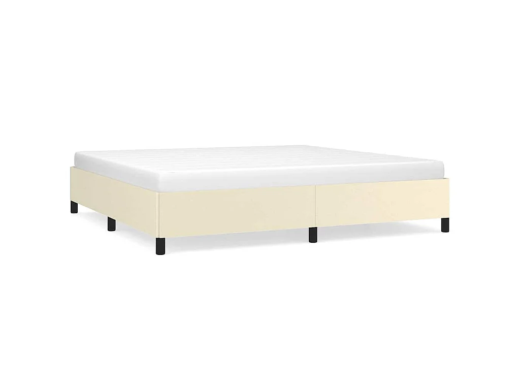 Cadre de lit sans matelas crème 200x200 cm similicuir