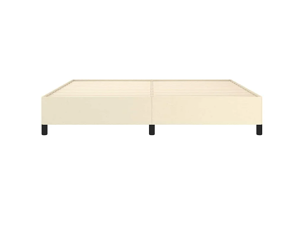 Cadre de lit sans matelas crème 200x200 cm similicuir