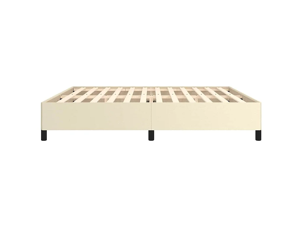 Cadre de lit sans matelas crème 200x200 cm similicuir