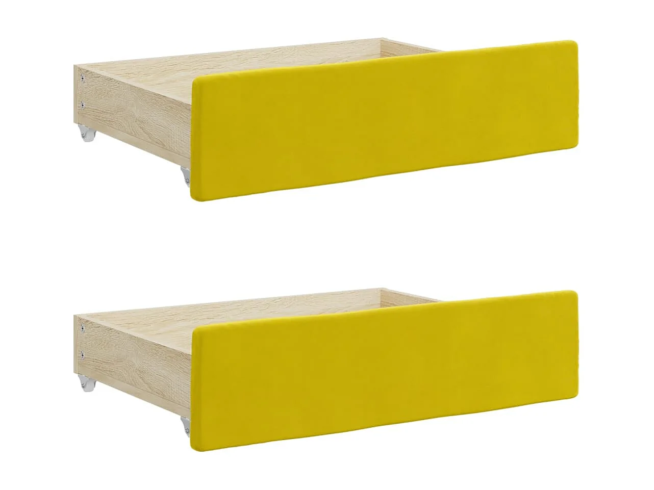 Tagesbett Ausziehbar mit Schubladen Gelb 90x200 cm Samt