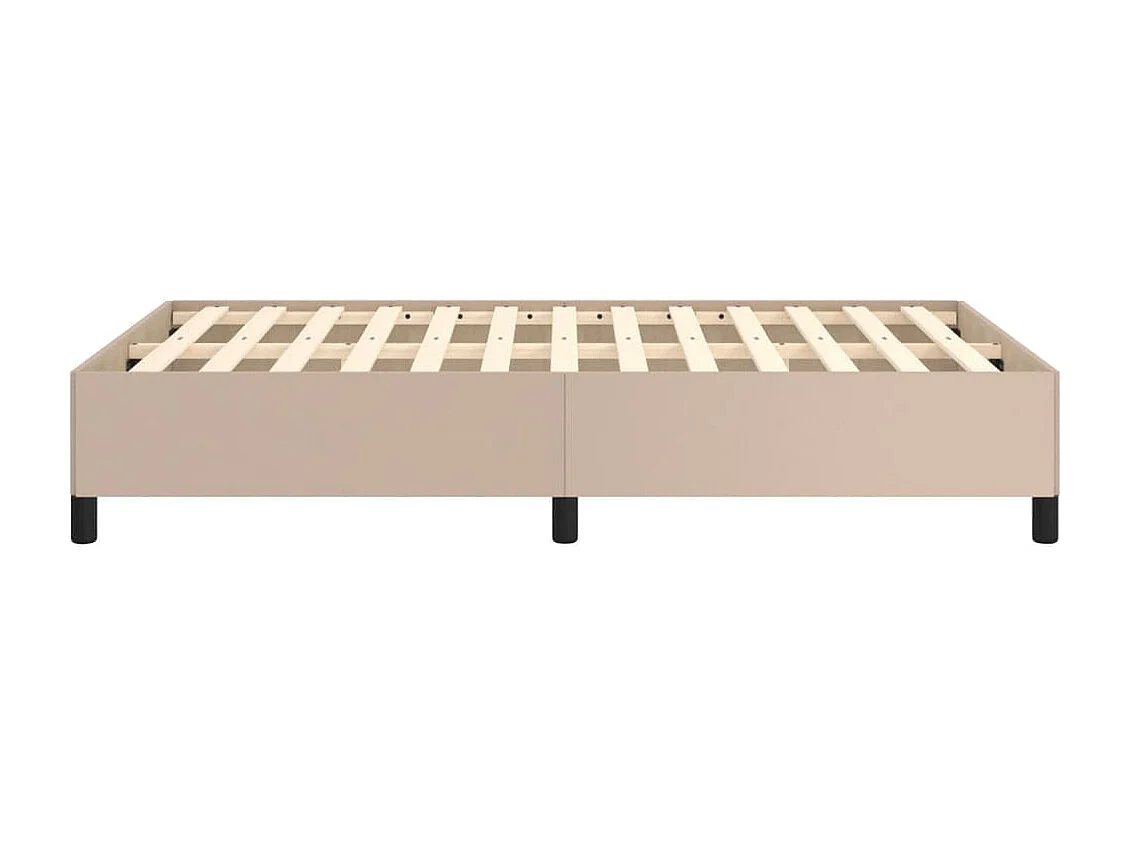 Cadre de lit sans matelas cappuccino 120x200 cm similicuir