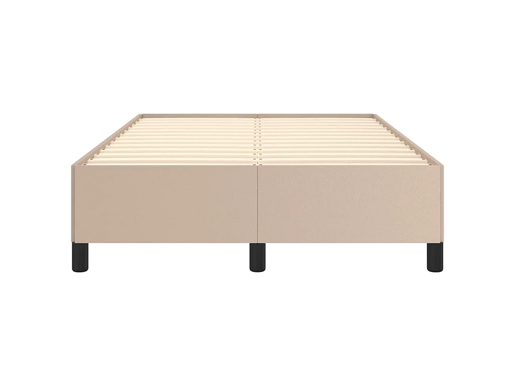 Bettgestell Cappuccino-Braun 120x200 cm Kunstleder