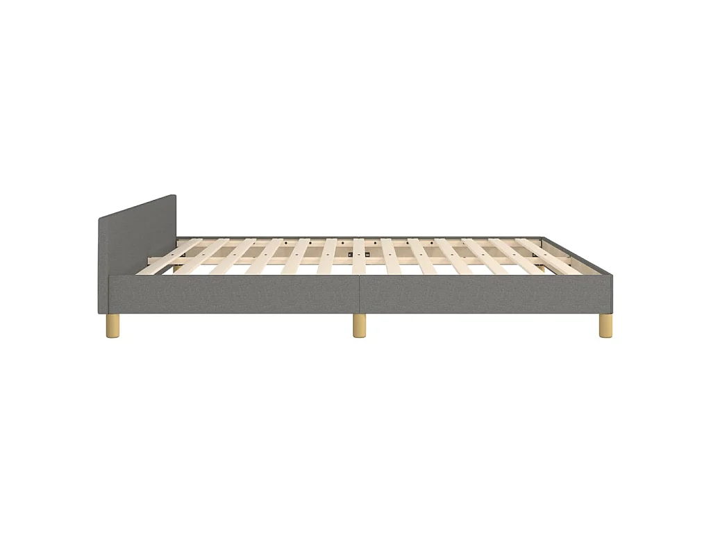 Bedframe zonder matras stof donkergrijs 180x200 cm