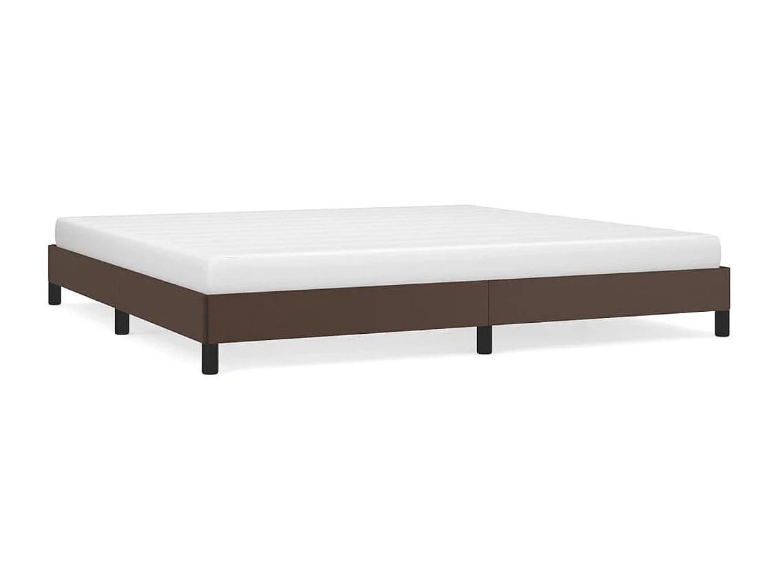 Cadre de lit sans matelas marron 200x200 cm similicuir