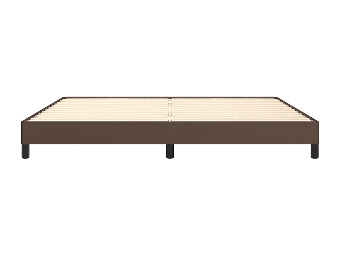 Cadre de lit sans matelas marron 200x200 cm similicuir