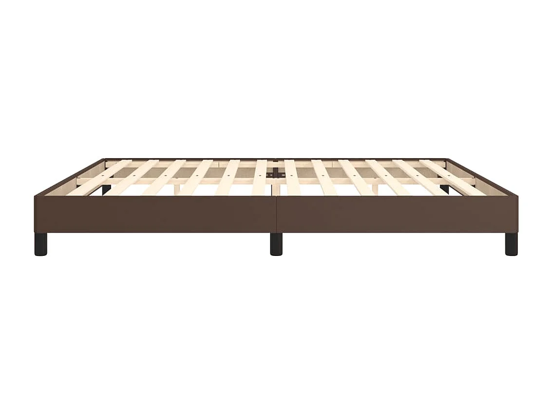 Cadre de lit sans matelas marron 200x200 cm similicuir