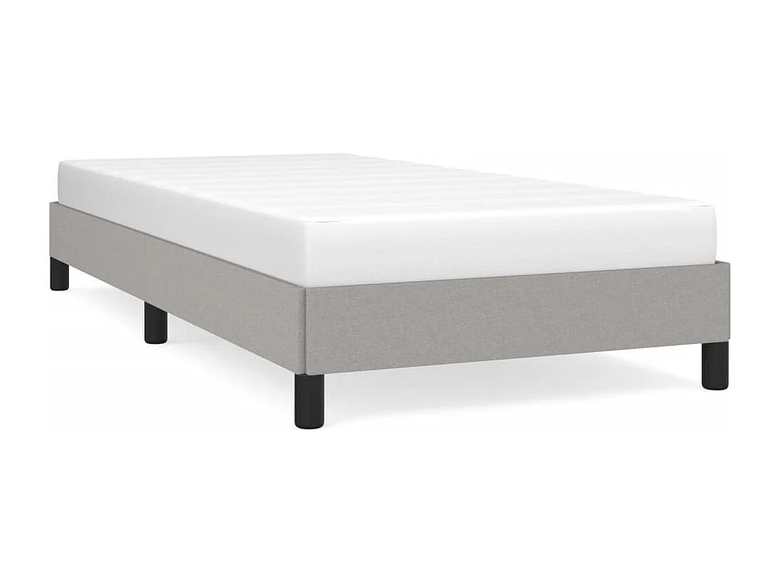 Bedframe zonder matras 90x190 cm stof lichtgrijs