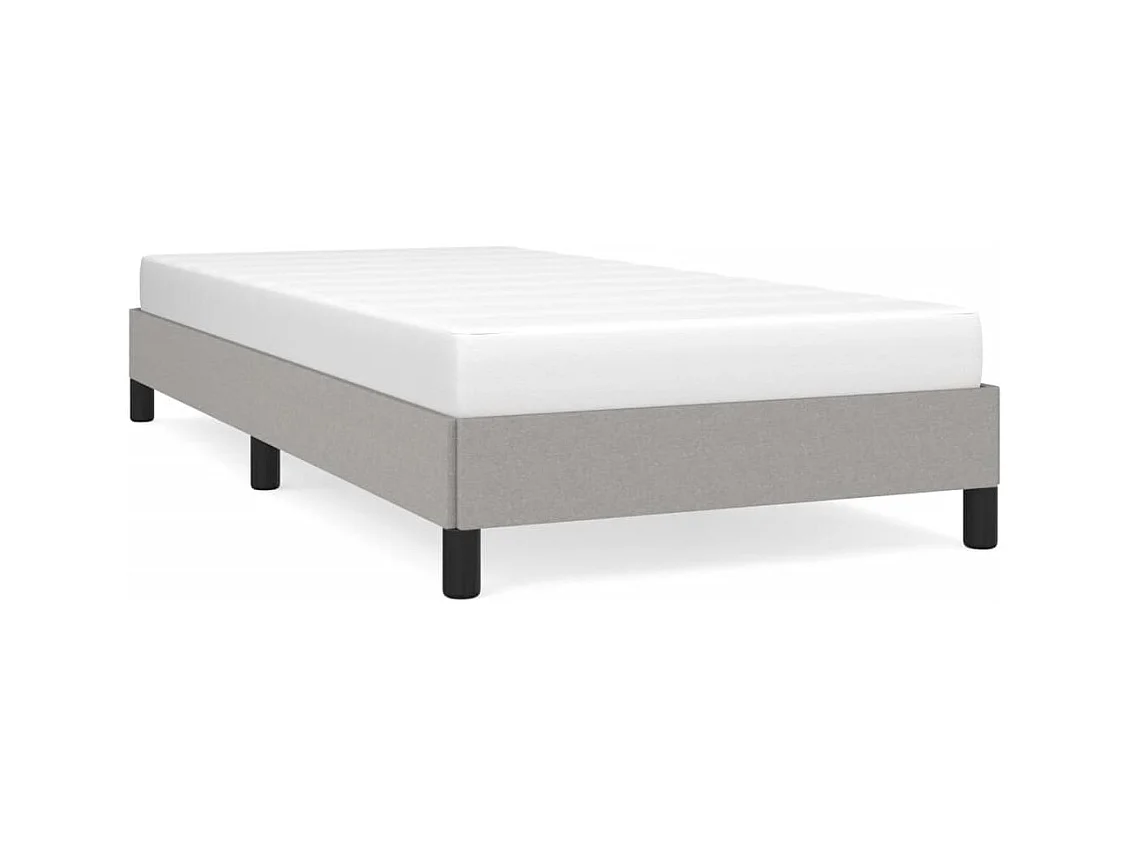 Giroletto senza Materasso Grigio Chiaro 90x190 cm Tessuto