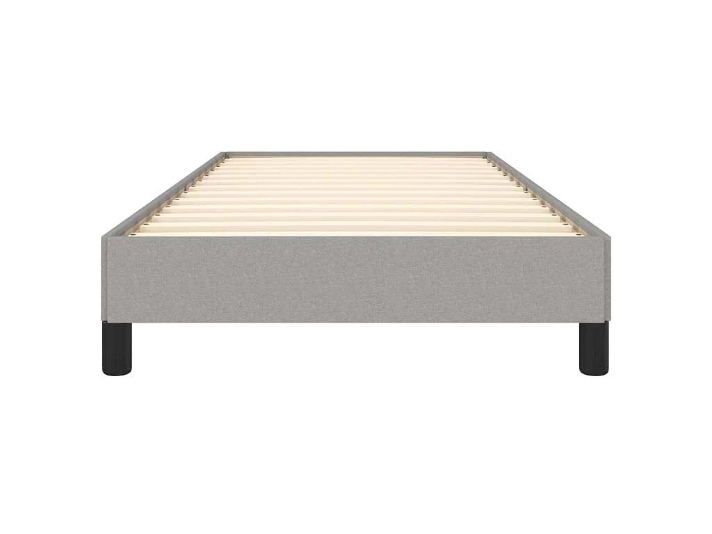 Cadre de lit sans matelas gris clair 90x190 cm tissu