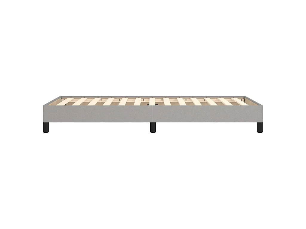 Cadre de lit sans matelas gris clair 90x190 cm tissu