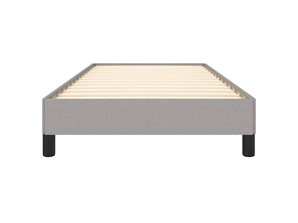 Cadre de lit sans matelas gris clair 90x190 cm tissu