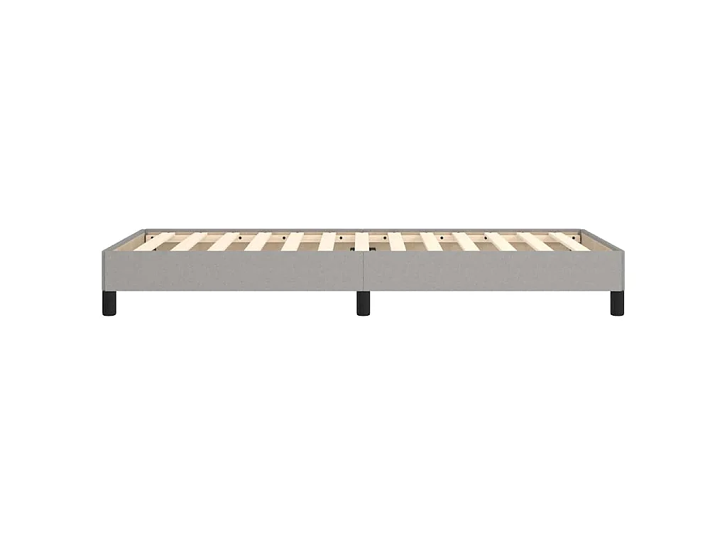 Cadre de lit sans matelas gris clair 90x190 cm tissu