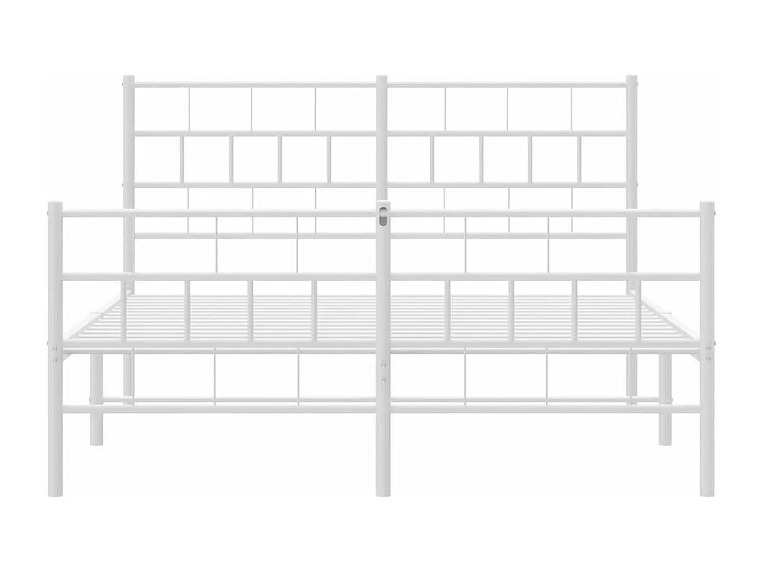Estructura cama sin colchón con estribo metal blanco 140x190 cm