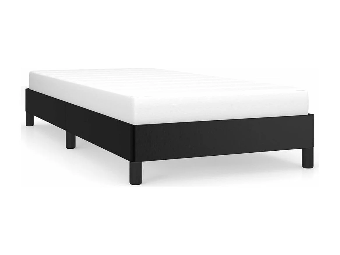 Cadre de lit sans matelas noir 90x190 cm similicuir
