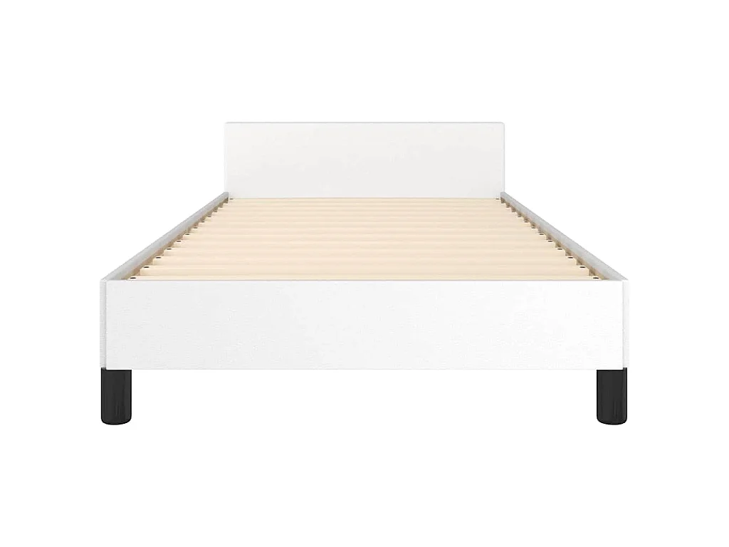 Bedframe met hoofdeinde zonder matras 80x200 cm wit