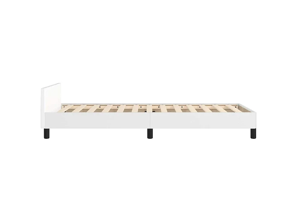 Bedframe met hoofdeinde zonder matras 80x200 cm wit