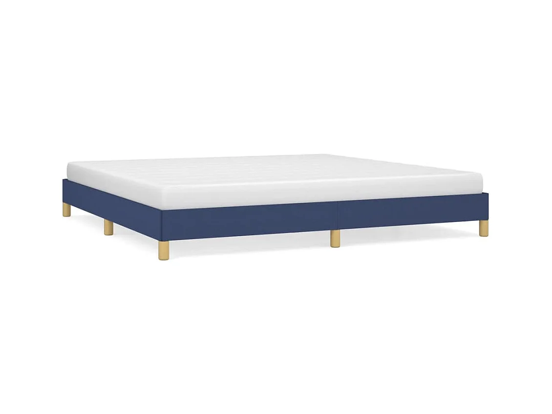 Giroletto senza Materasso Blu 200x200 cm in Tessuto