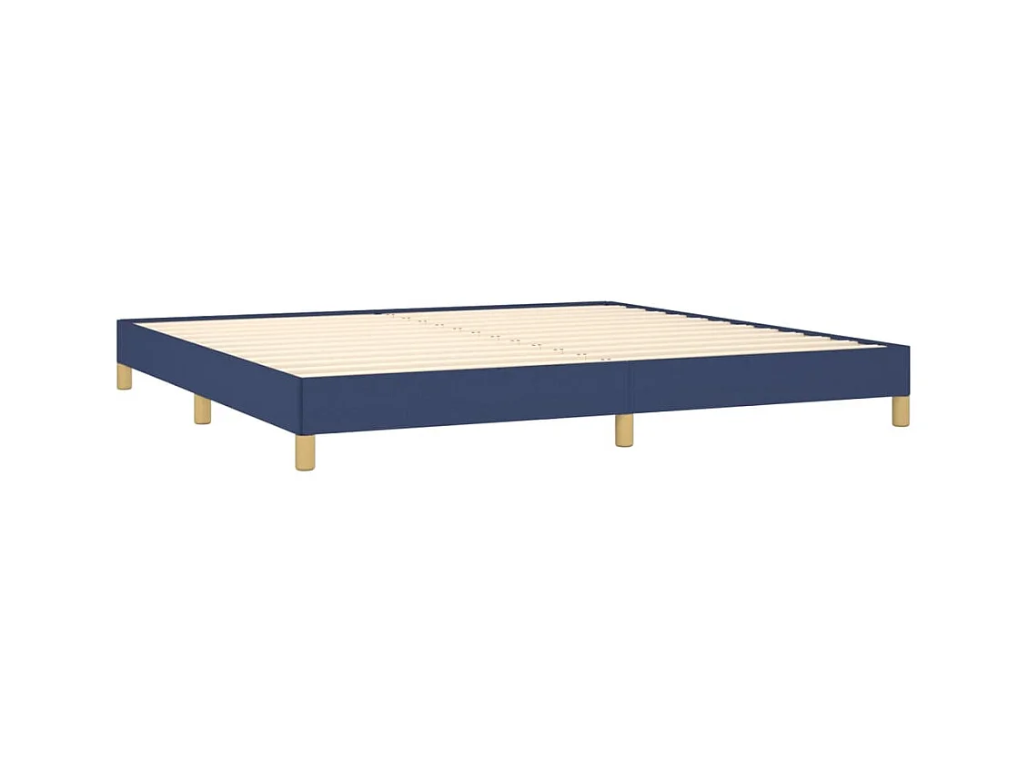 Giroletto senza Materasso Blu 200x200 cm in Tessuto