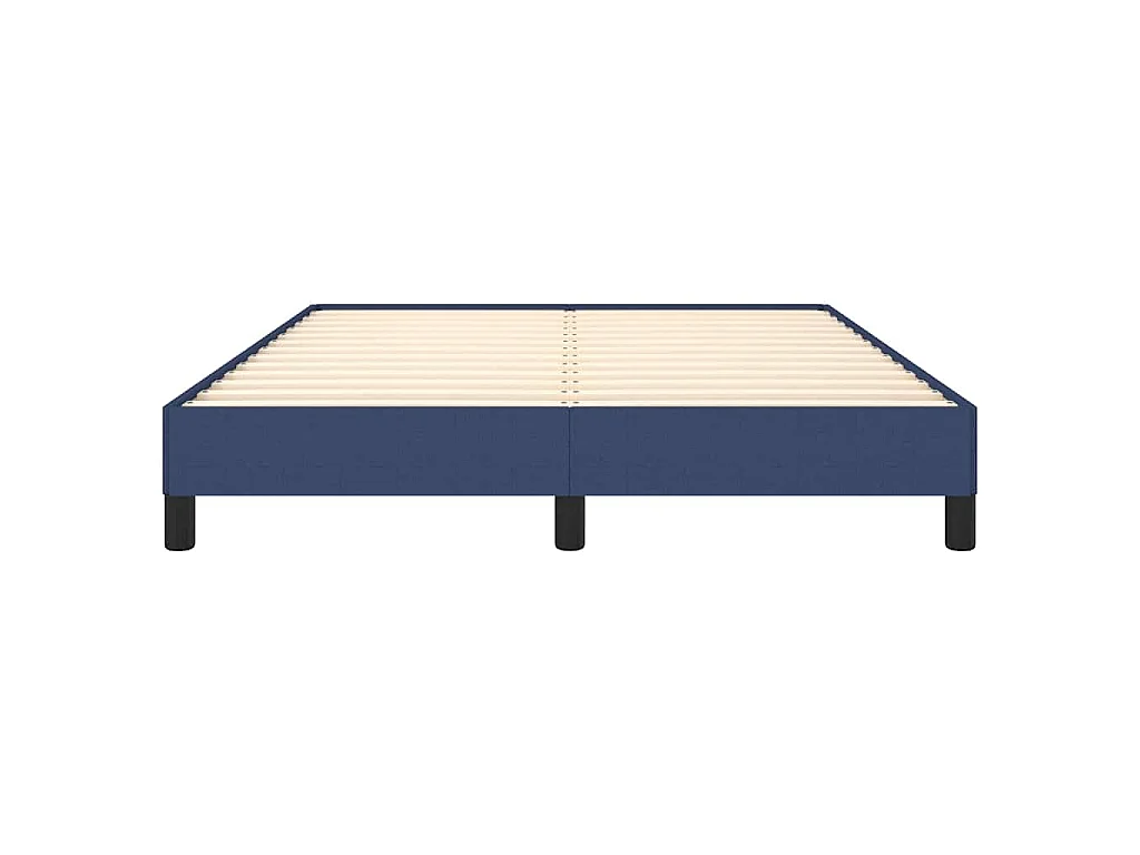 Cadre de lit sans matelas bleu 140x200 cm tissu